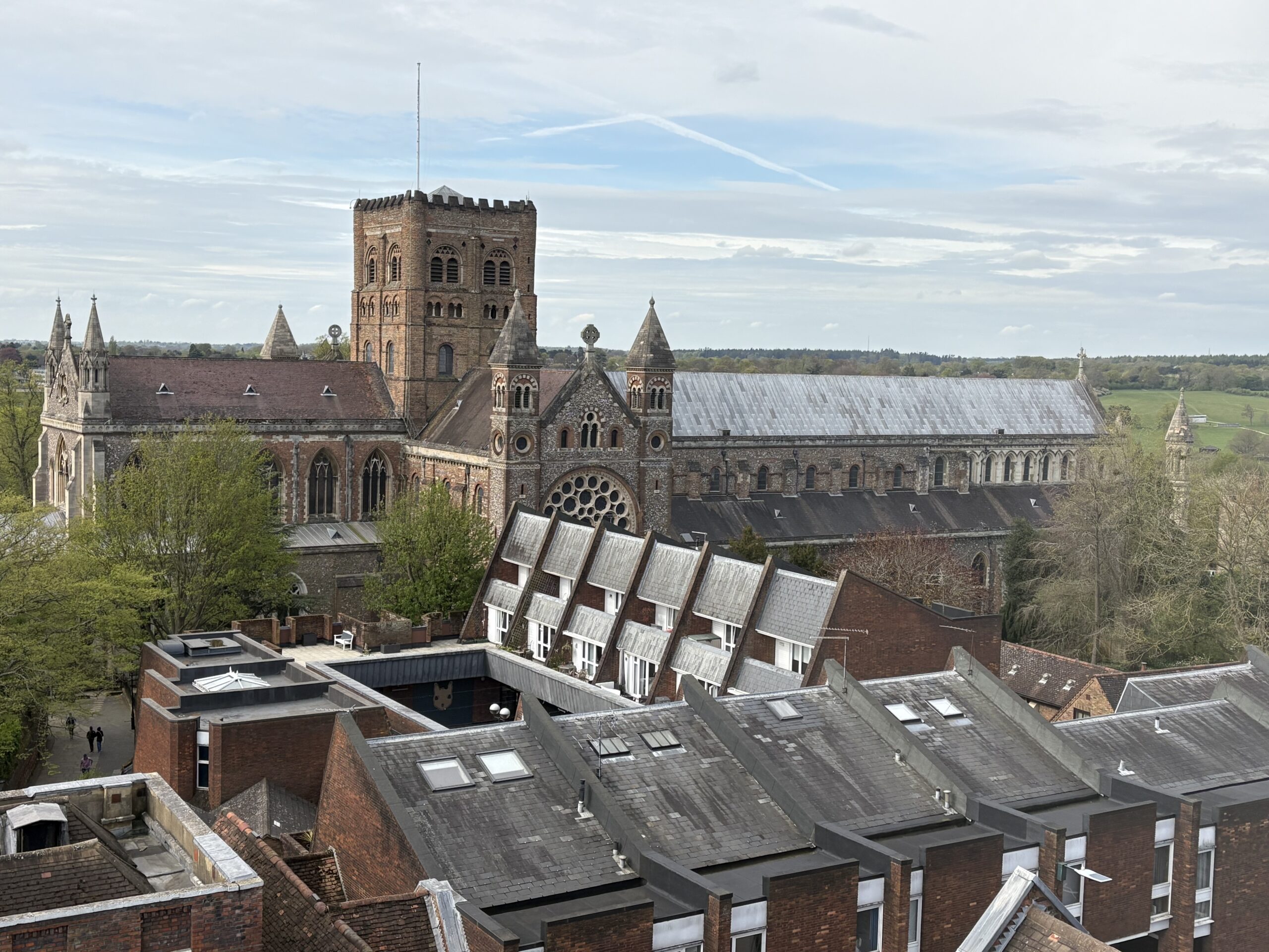 A view from the top of St Albans Clock Tower.