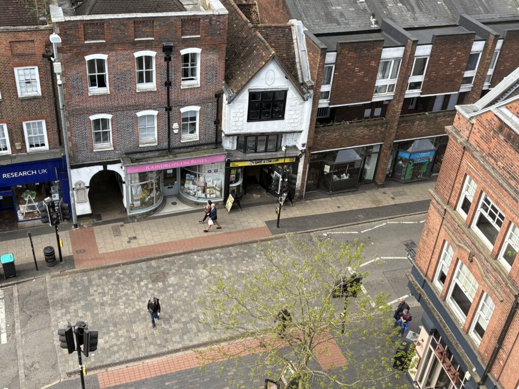 A view from the top of St Albans Clock Tower.