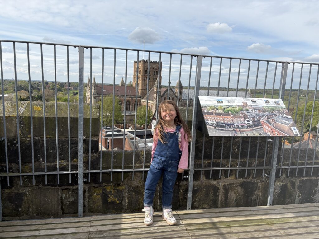 Connie Childs was one of the first people up the Clock Tower for 2025.