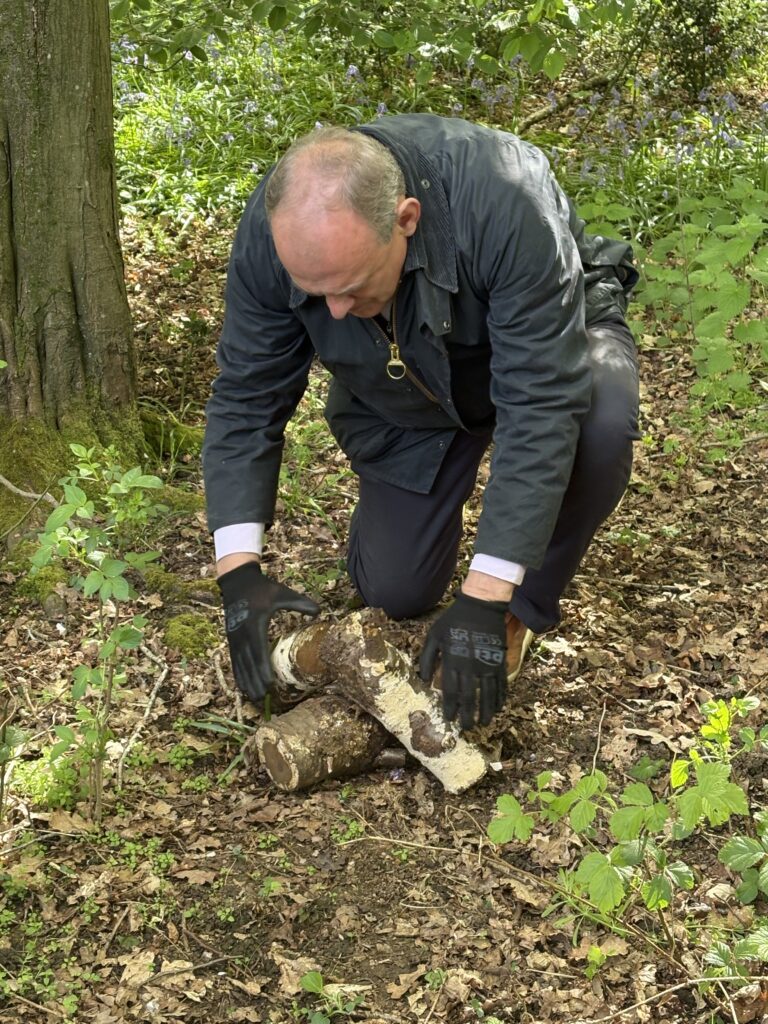 Victoria Collins and Ed Davey at Hornbeam Hedgehog Sanctuary in Harpenden.