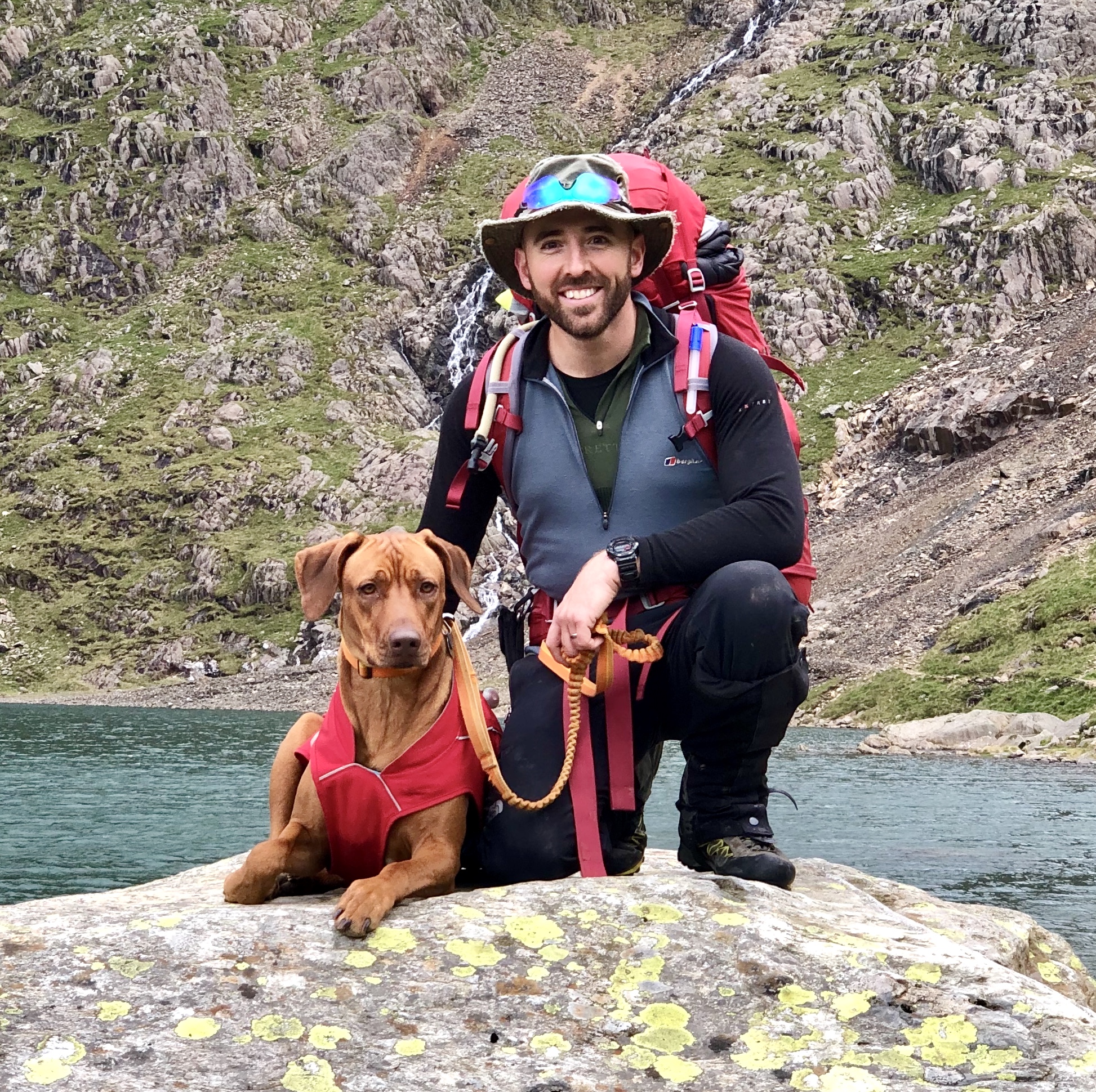 Matt Fisher and his dog