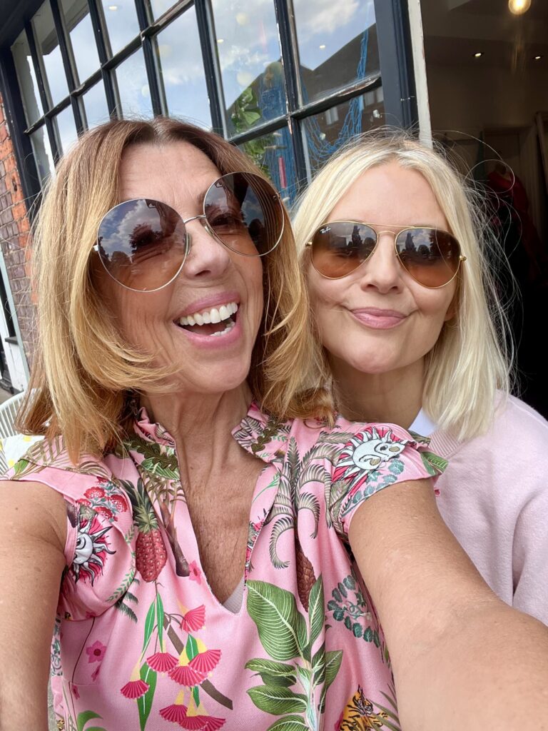 Karen Jennings and friend at StylingOut50 boutique in Harpenden