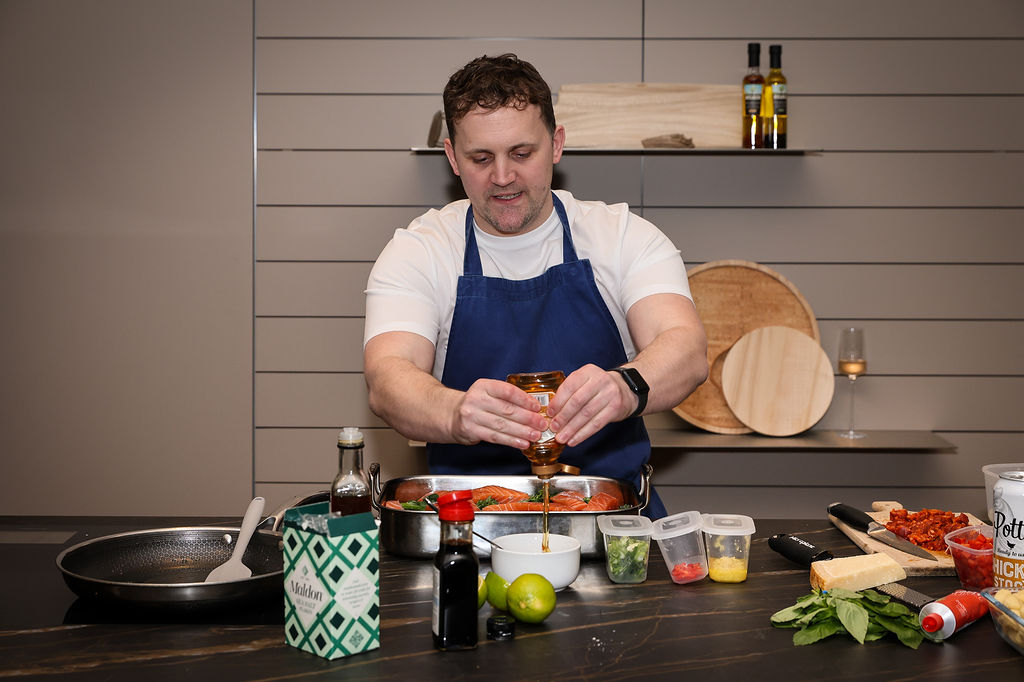 Jon Watts' cookery demonstration at Poggenpohl. Photo: Claire Lane