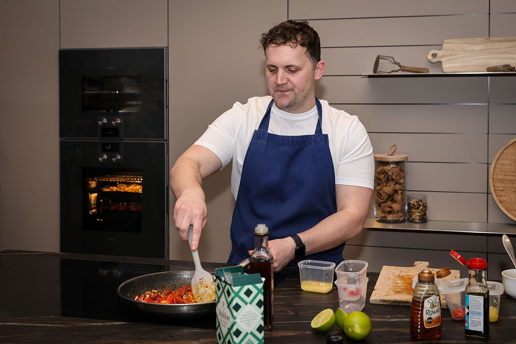 Jon Watts' cookery demonstration at Poggenpohl. Photo: Claire Lane