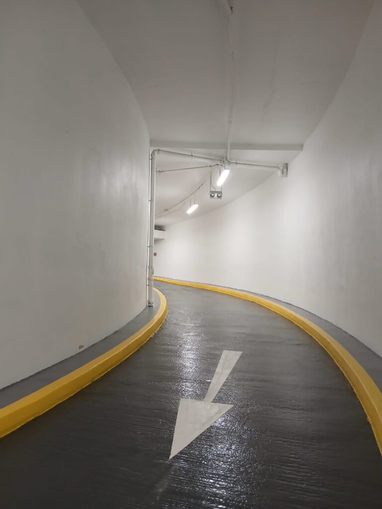 The newly refurbished Christopher Place car park.