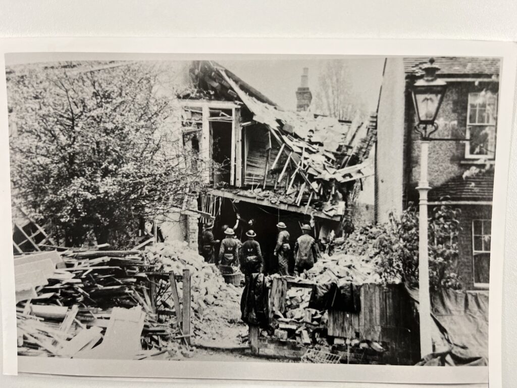 Bomb damaged house in Crabtree Lane, 20 October 1940, rebult in 1946
