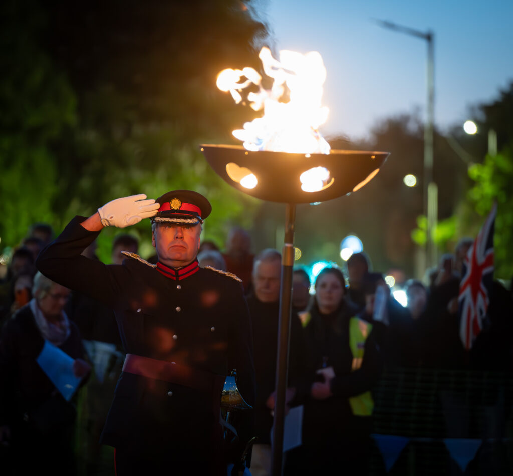 Harpenden VE beacon lighting. Photo David Butler