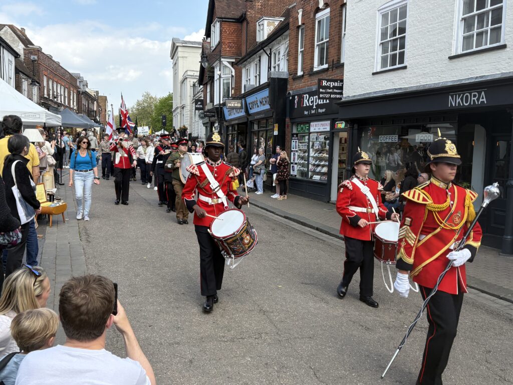 St Albans Scouts and Guides' St George's Day parade.