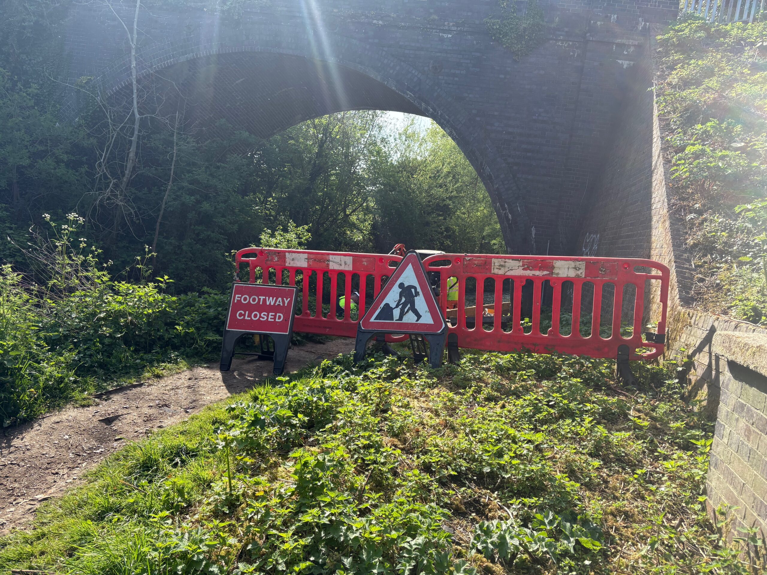 Work underway on the River Ver Trail.