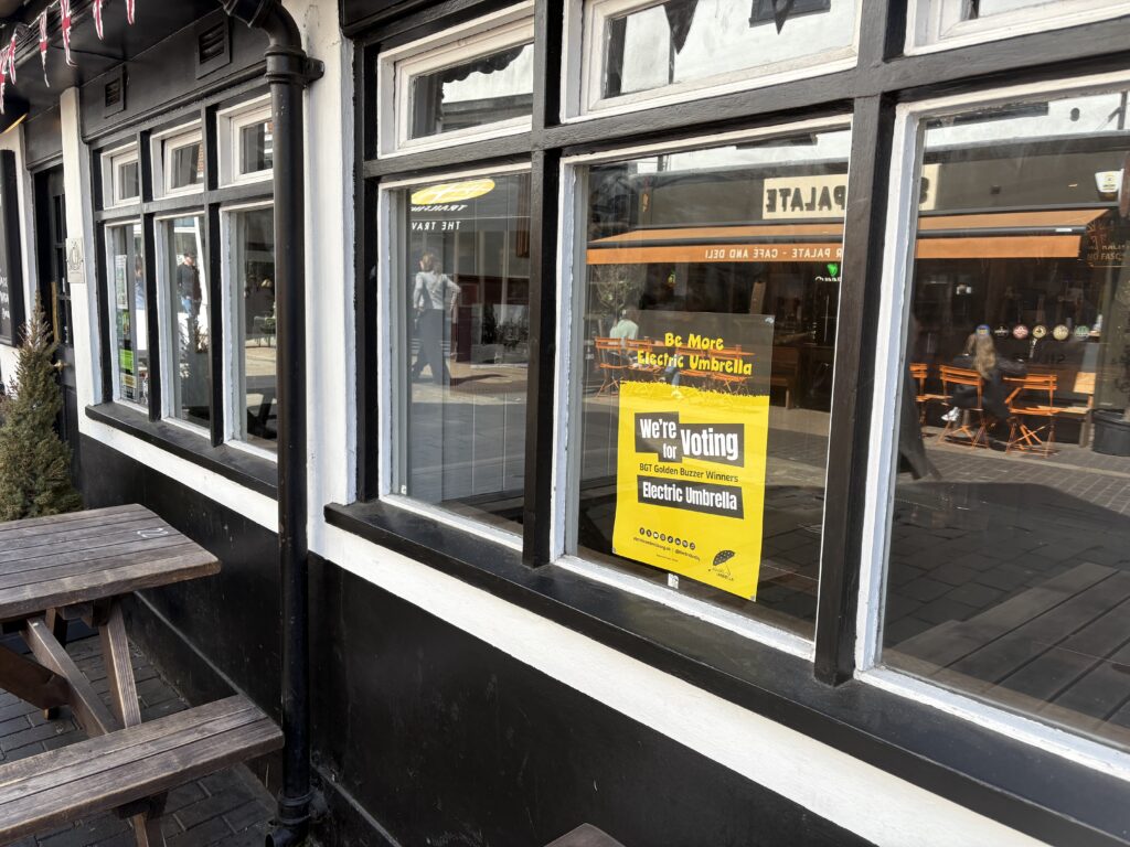 Posters are up in pubs across St Albans, including The Boot.