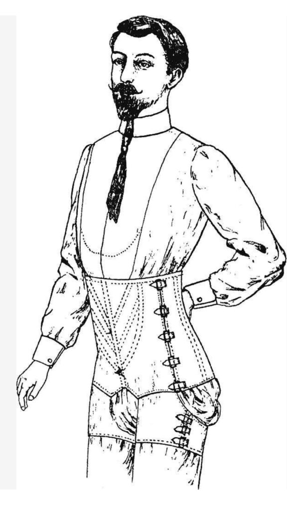 1911. Men’s corsets. French patent no.12380, Mme de Dalmas.