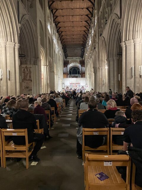 Peter stewarded at various events at St Albans Cathedral
