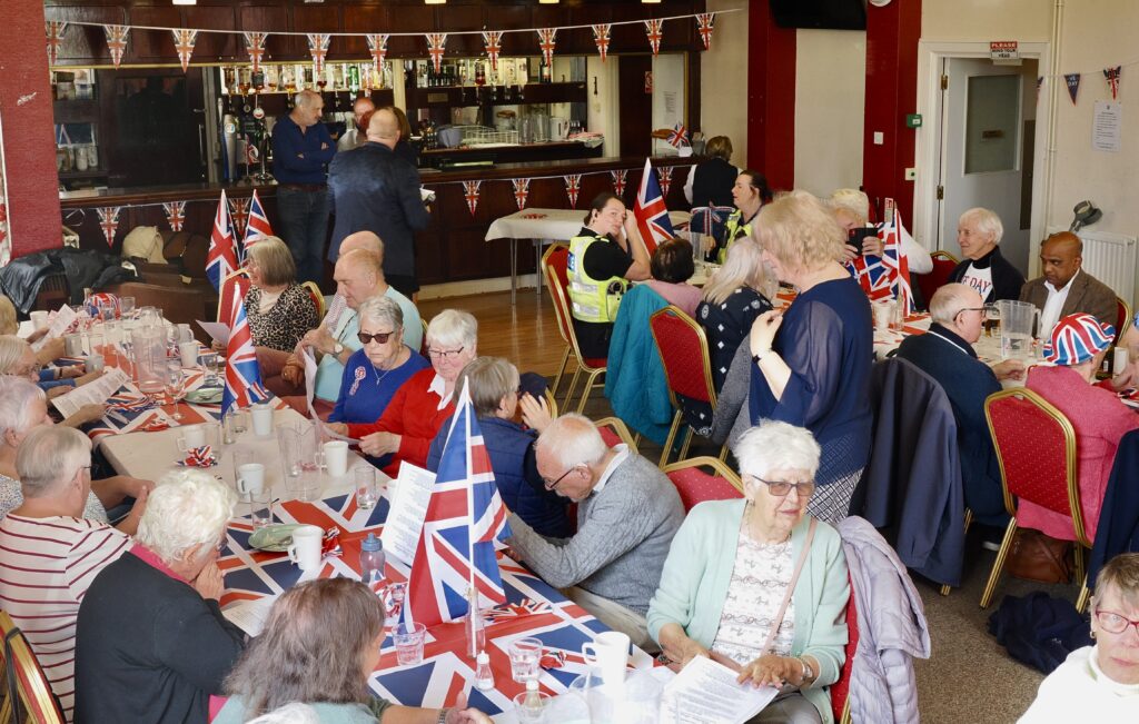VE Day lunch at the Caledon Community Centre in London Colney. Photo: John Andrews