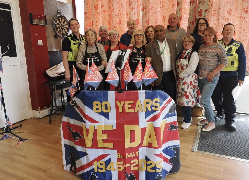 VE Day lunch at the Caledon Community Centre in London Colney. Photo: John Andrews