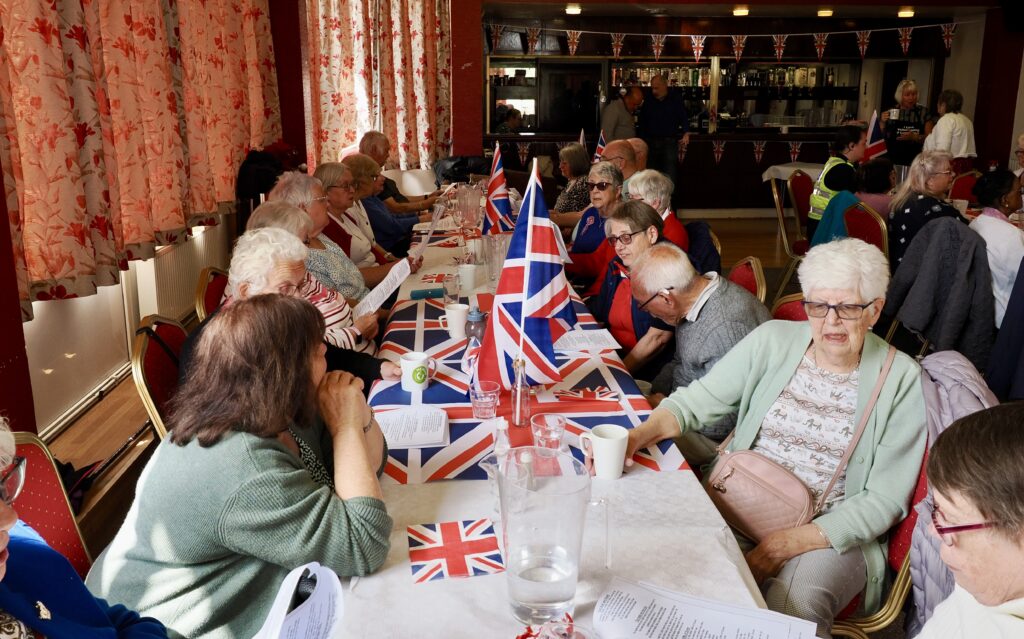 VE Day lunch at the Caledon Community Centre in London Colney. Photo: John Andrews