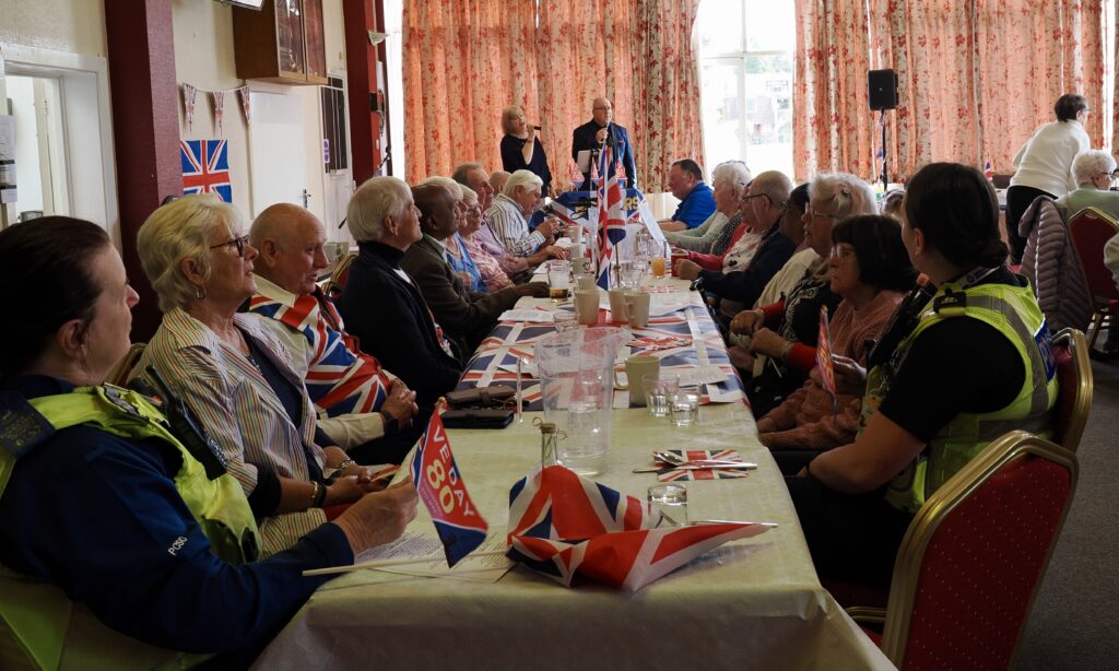 VE Day lunch at the Caledon Community Centre in London Colney. Photo: John Andrews