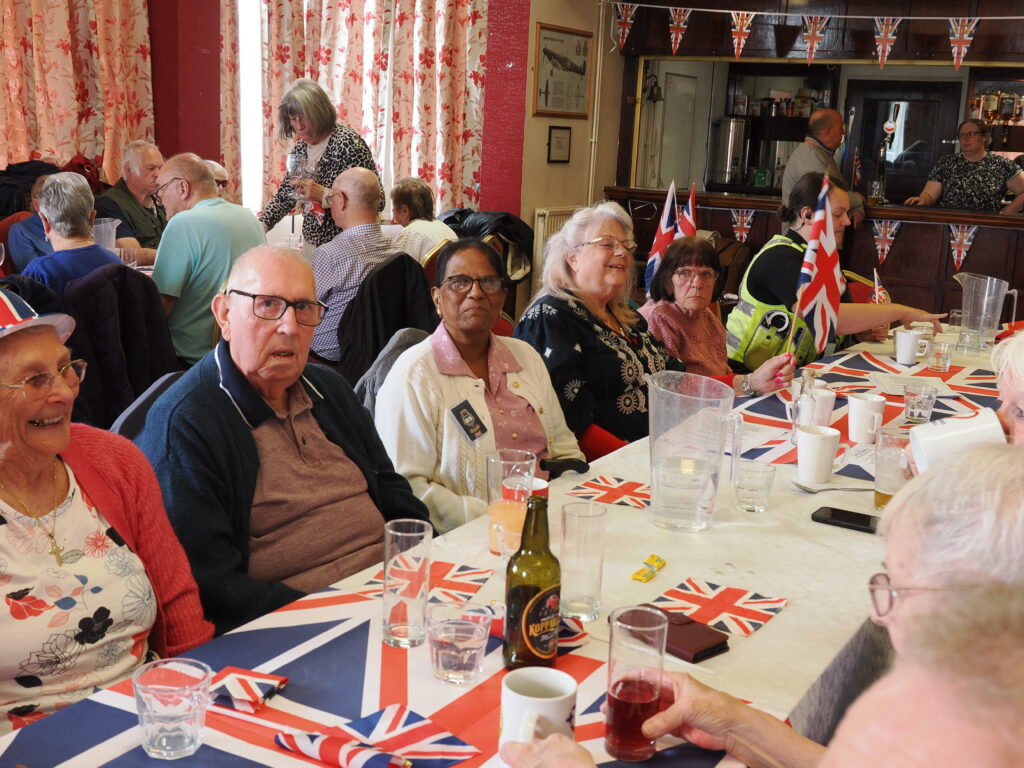 VE Day lunch at the Caledon Community Centre in London Colney. Photo: John Andrews