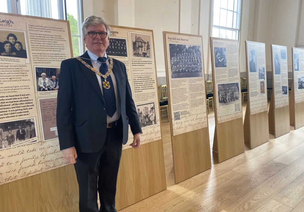 St Albans Mayor Cllr Jamie Day at the new exhibition at St Albans Museum + Gallery