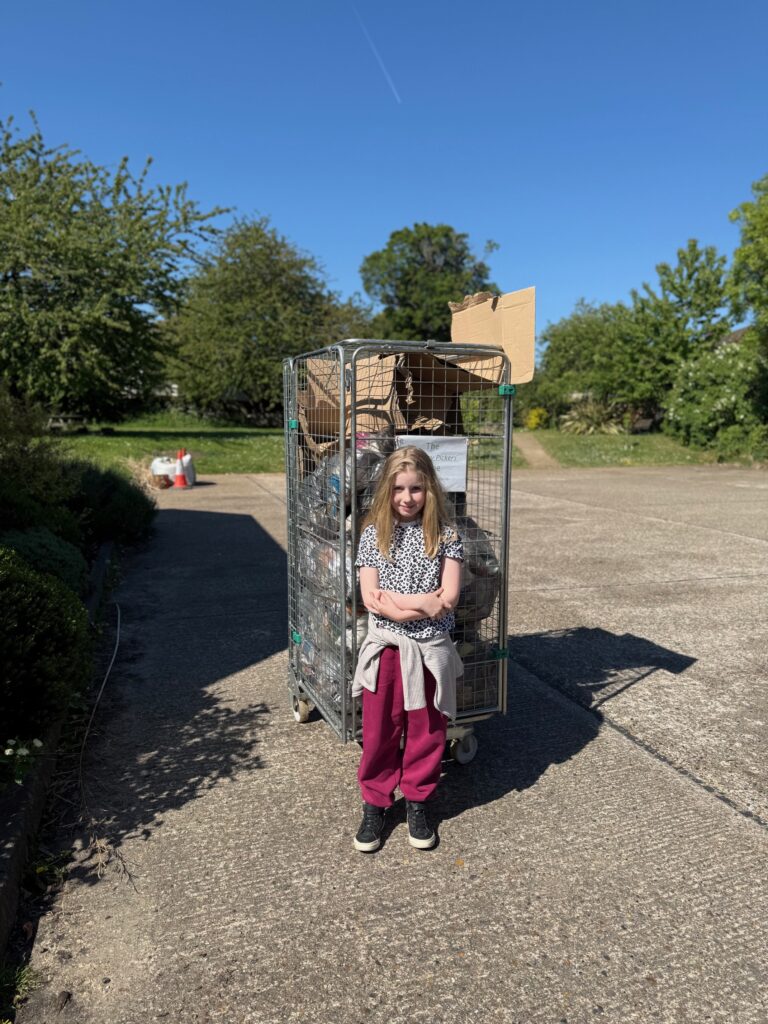 Litter-picking in New Greens.