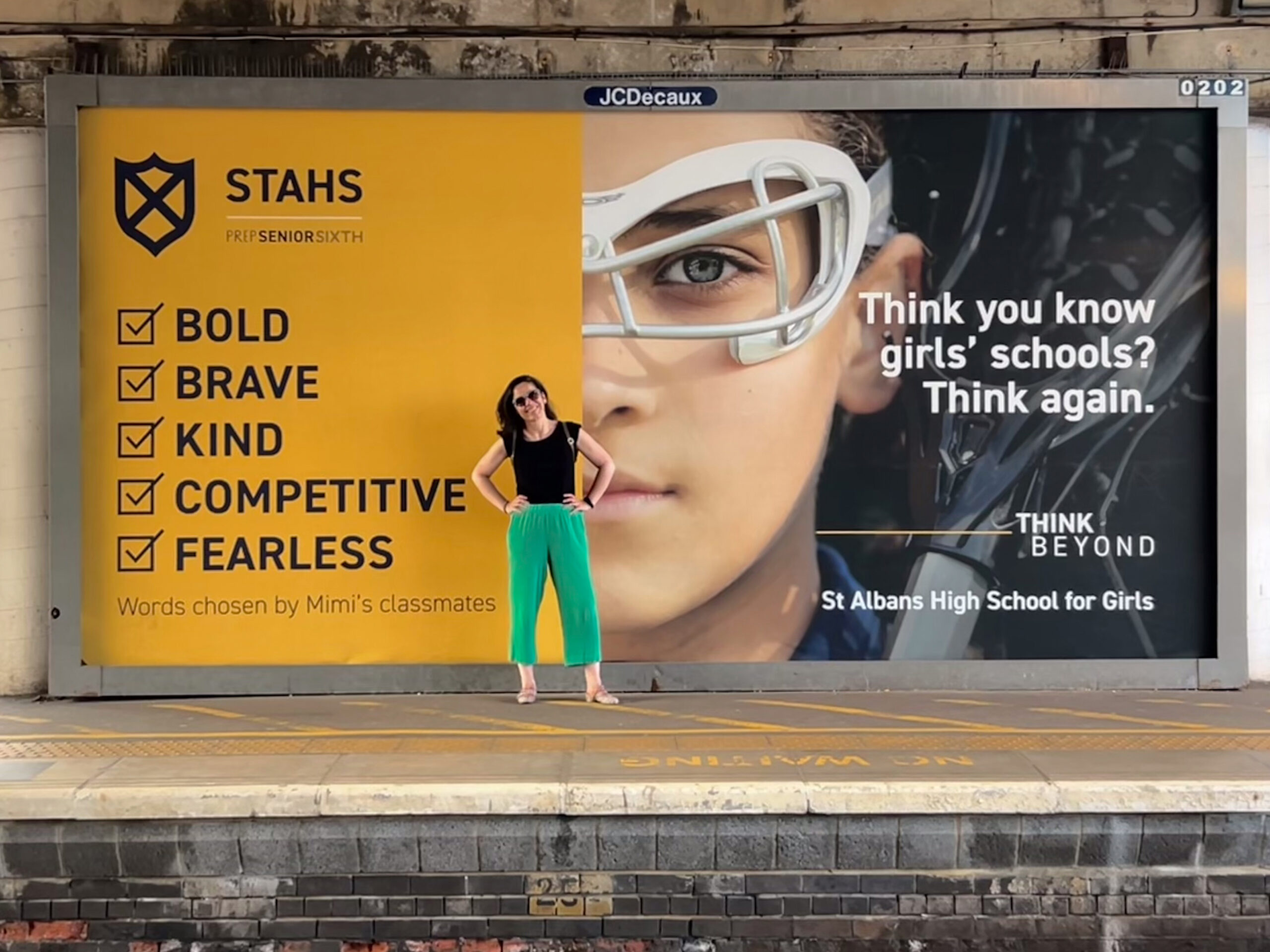 Stephanie Belton and the STAHS billboard