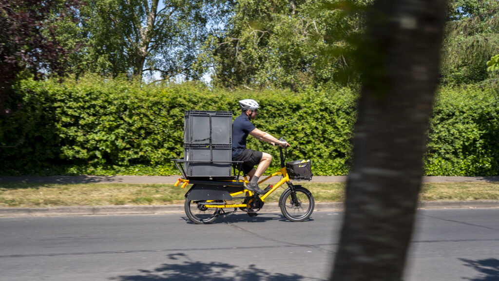 Matt Fisher and the cargo e-bike
