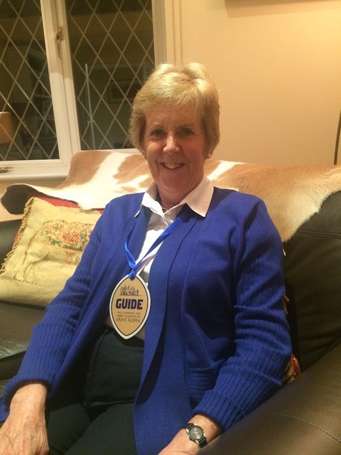 Mayo was very proud to receive her St Albans Cathedral Guide badge.