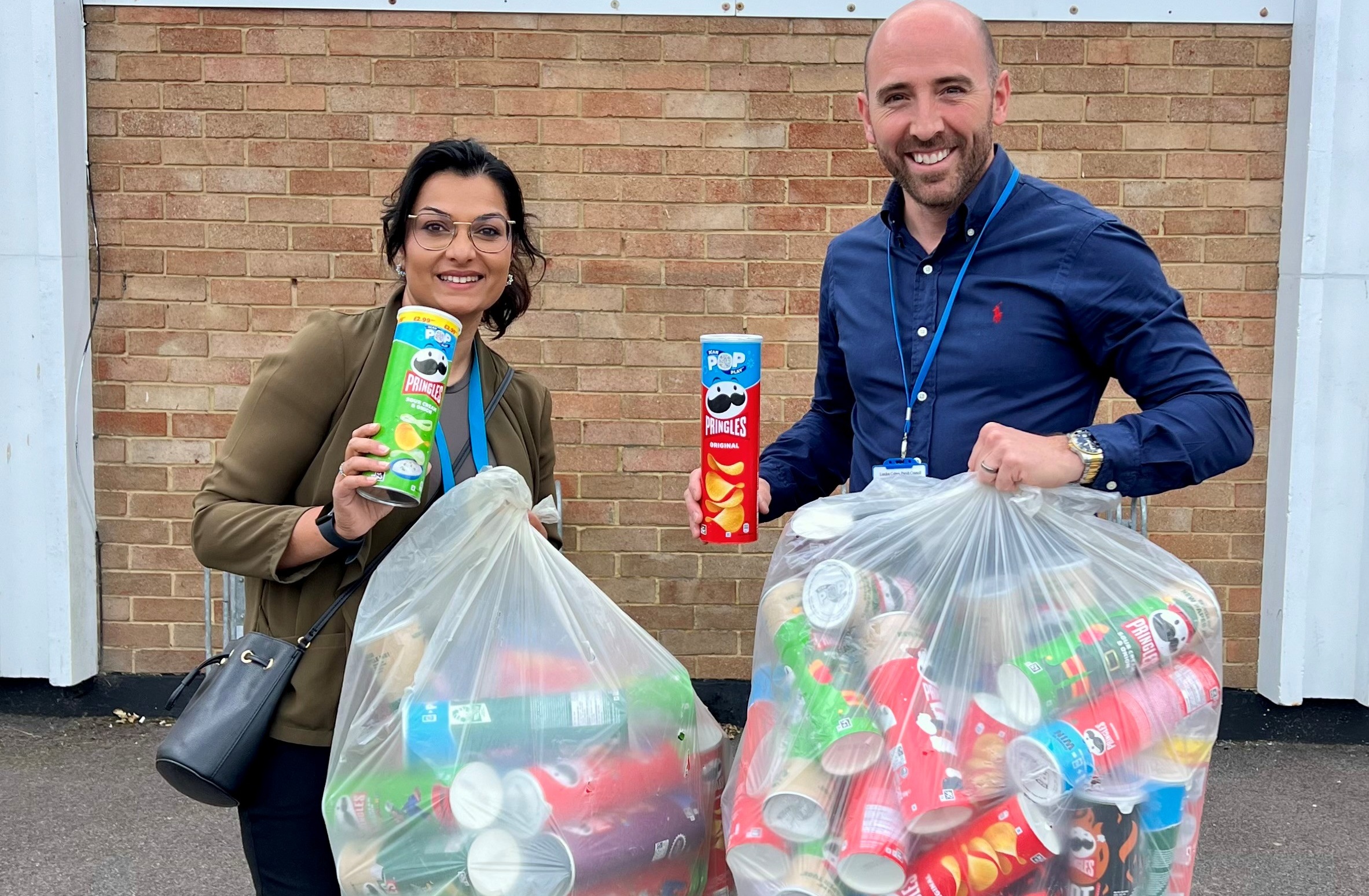 LCPC's Matt Fisher with Maliha Syeda from HCFS