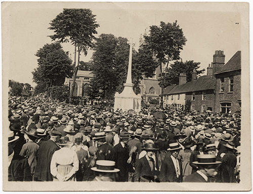 The opening of the War Memorial. Photo: St Albans Museums
