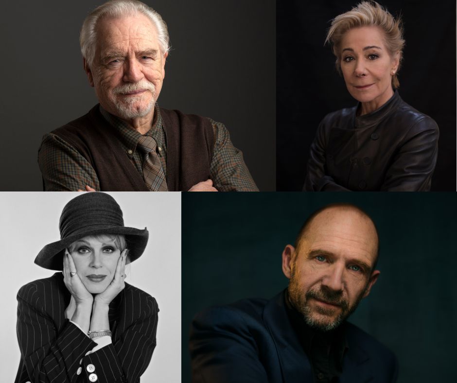Brian Cox, Zoe Wanamaker, Joanna Lumley and Ralph Fiennes