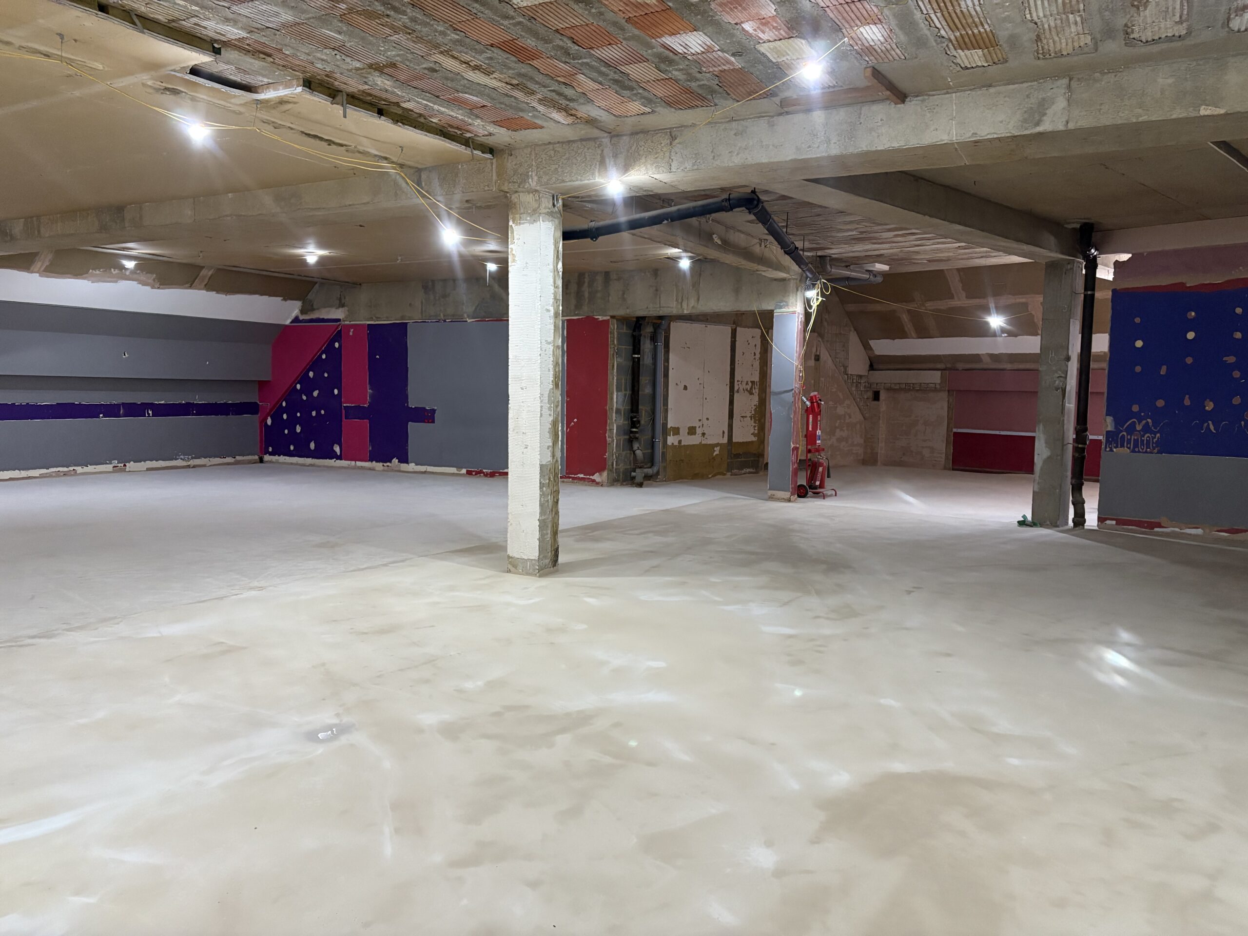 Inside what will be the Cosy Club at Christopher Place.