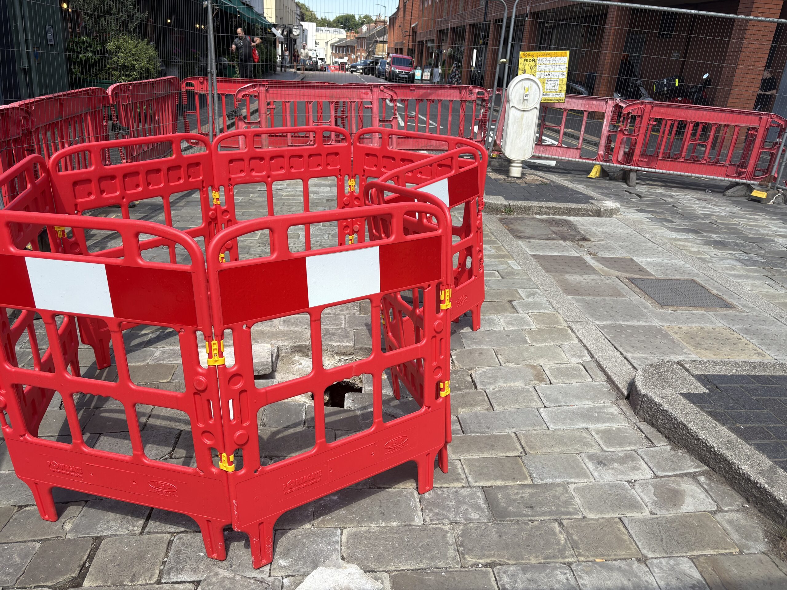 Roadworks in Verulam Road