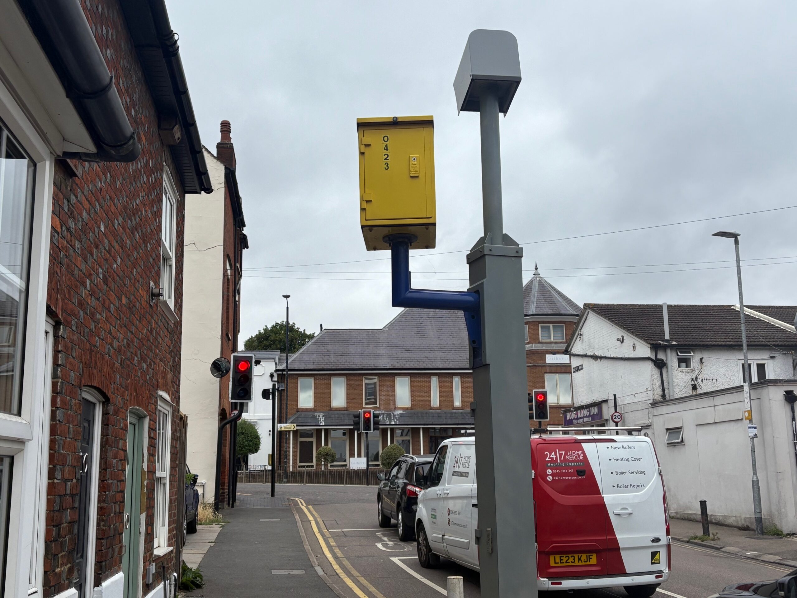 The traffic camera in Watson's Walk.