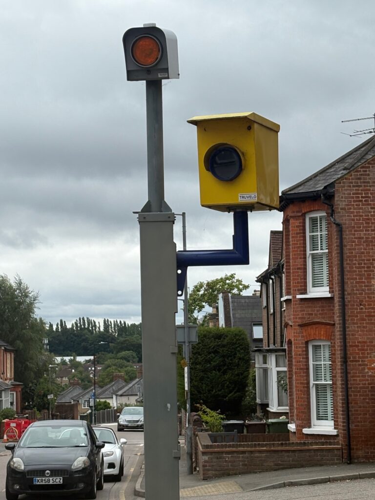 The traffic camera in Watson's Walk.