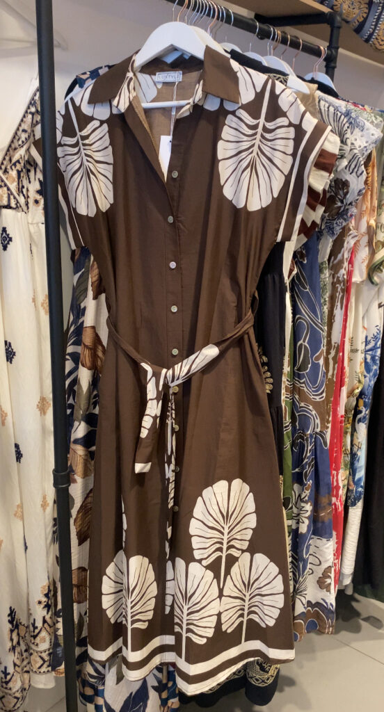 Brown button dress - Up We Pop