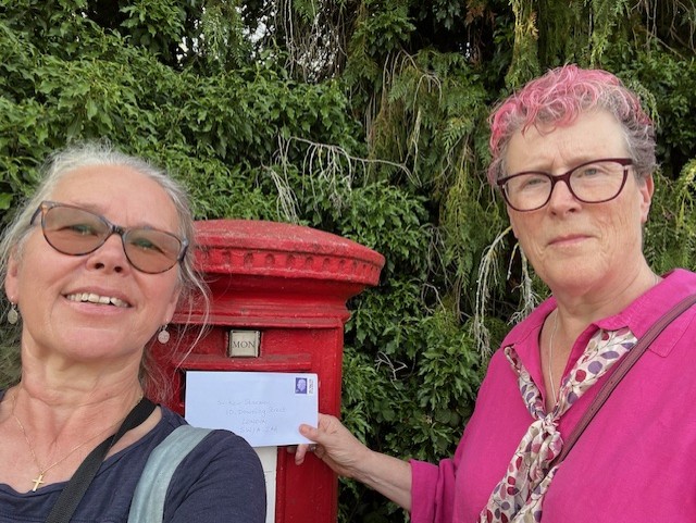 Anna Barrett posts her letter to the PM.