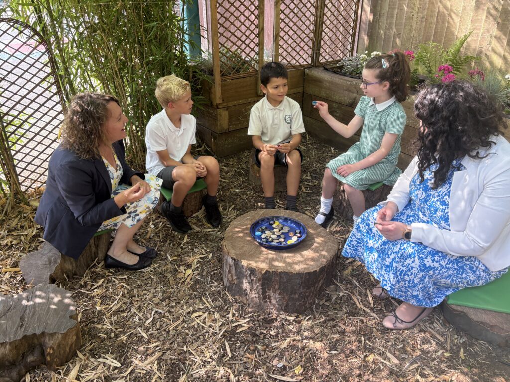Victoria Collins MP at the opening of St Nicholas' new spiritual garden.