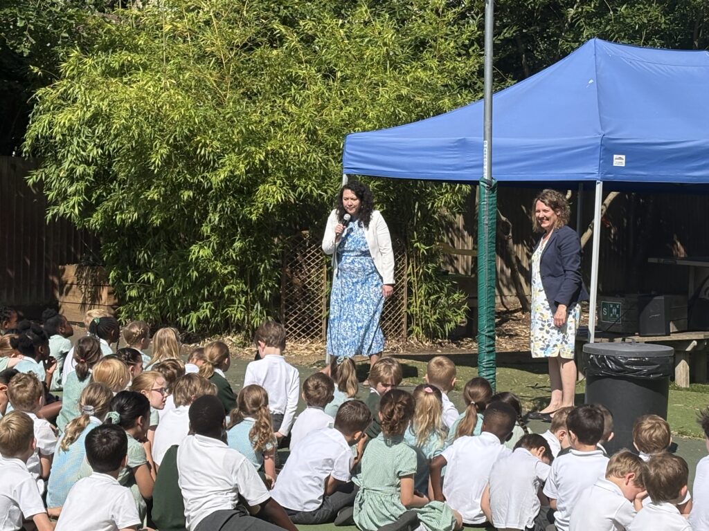 Victoria Collins MP at the opening of St Nicholas' new spiritual garden.