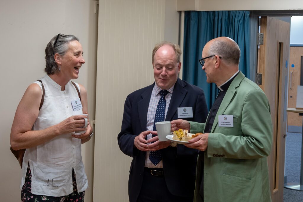 Councillor Vickie Paczek, Tim Fleming, St George_s School and Fr Patrick Moriarty, Rector of St Nicholas, Harpenden