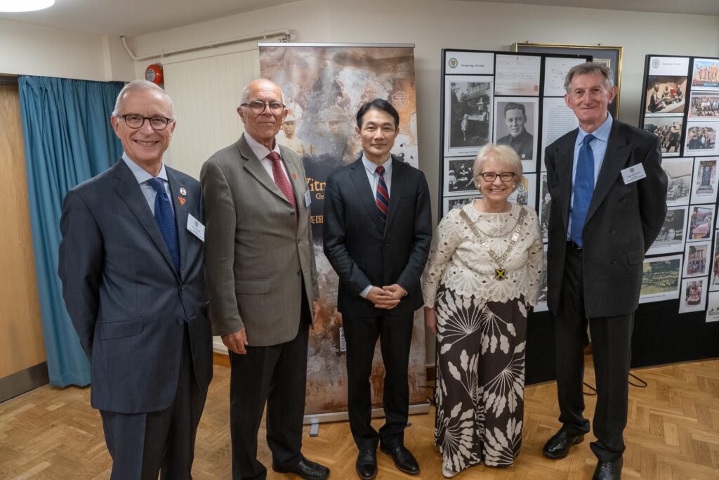 David Kendall, Mark Thomas, Bi Haibo, Teresa Heritage, Mayor of St Albans and Roger Butterworth at Rothamsted Conference Centre