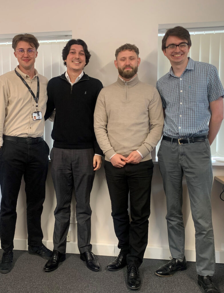 Amthal employees Joel Brookes, Harry Apicella, Matt Johnson and Alex Dearden;