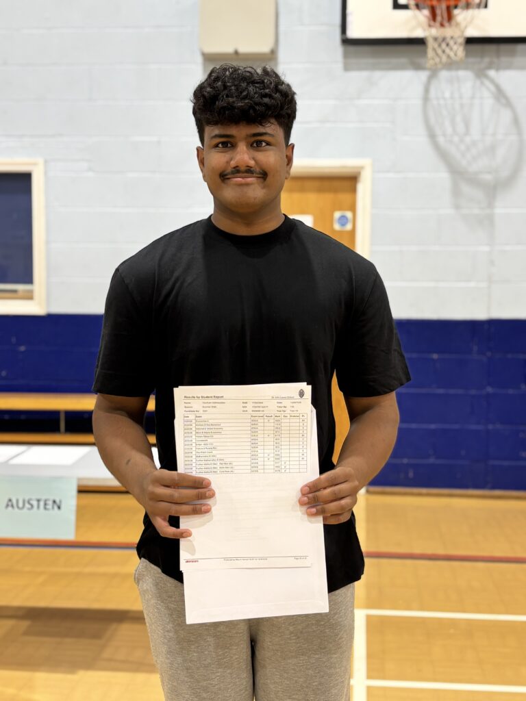 Sir John Lawes School students collect their A level results.