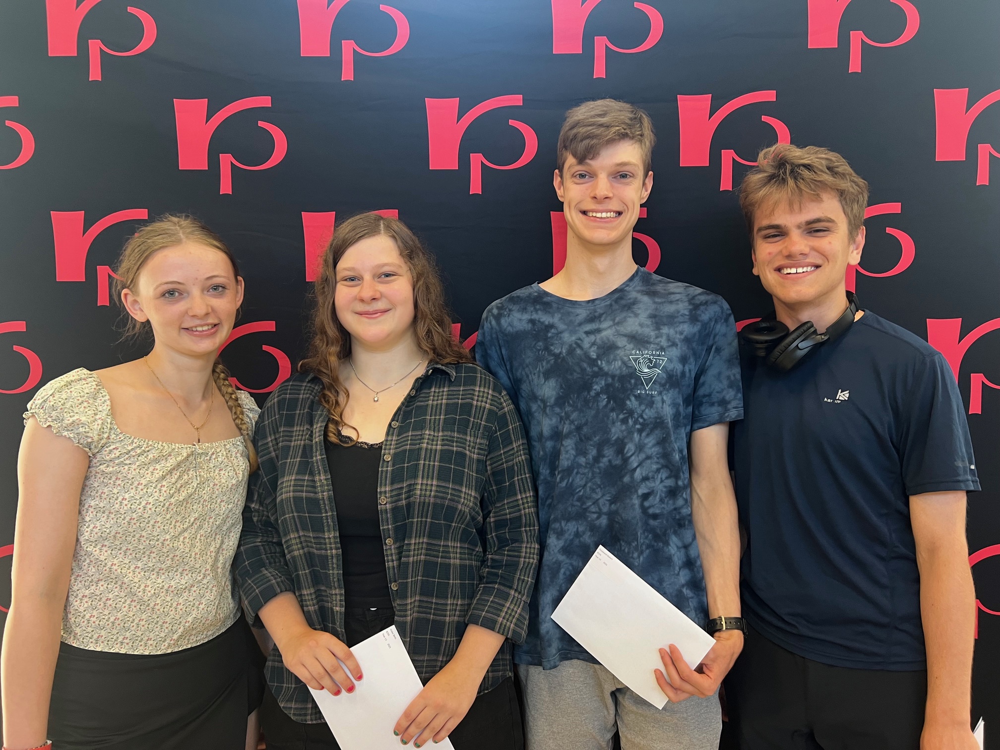A level results day at Roundwood Park School.