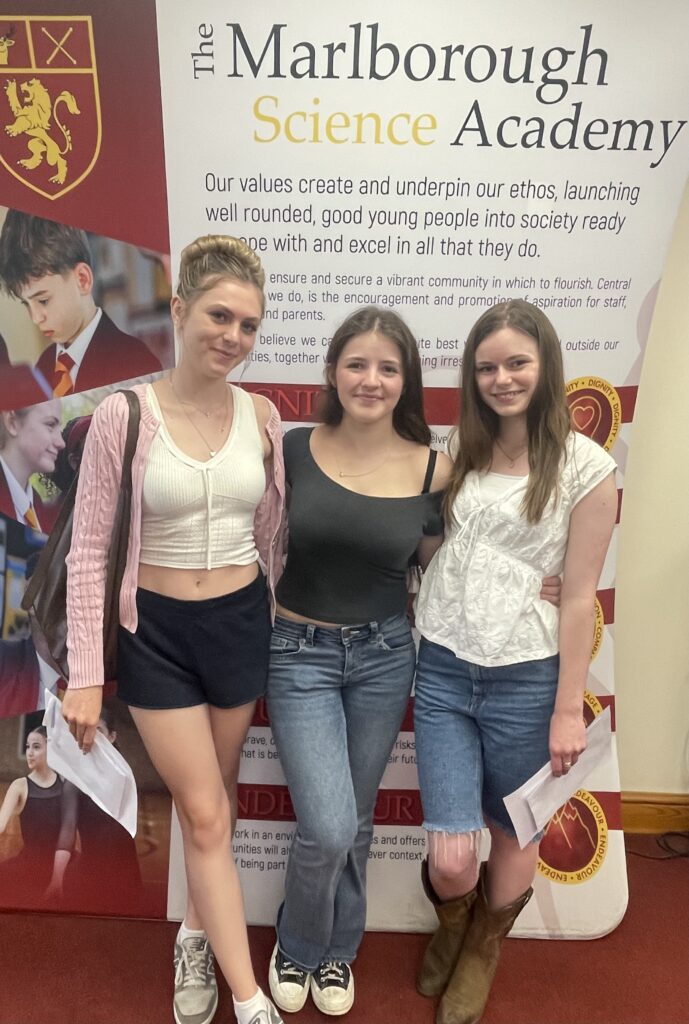 A level results day at The Marlborough Science Academy