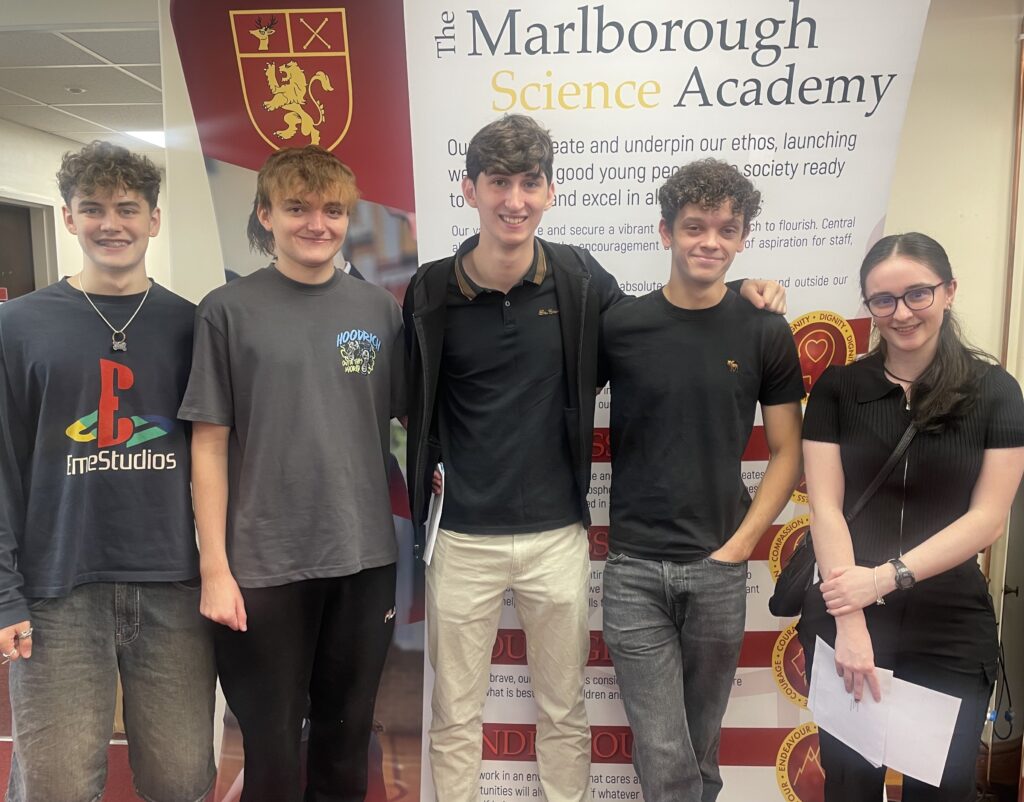 A level results day at The Marlborough Science Academy