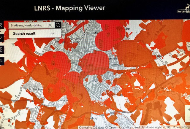 The LNRS map of St Albans