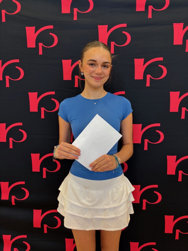 A level results day at Roundwood Park School.