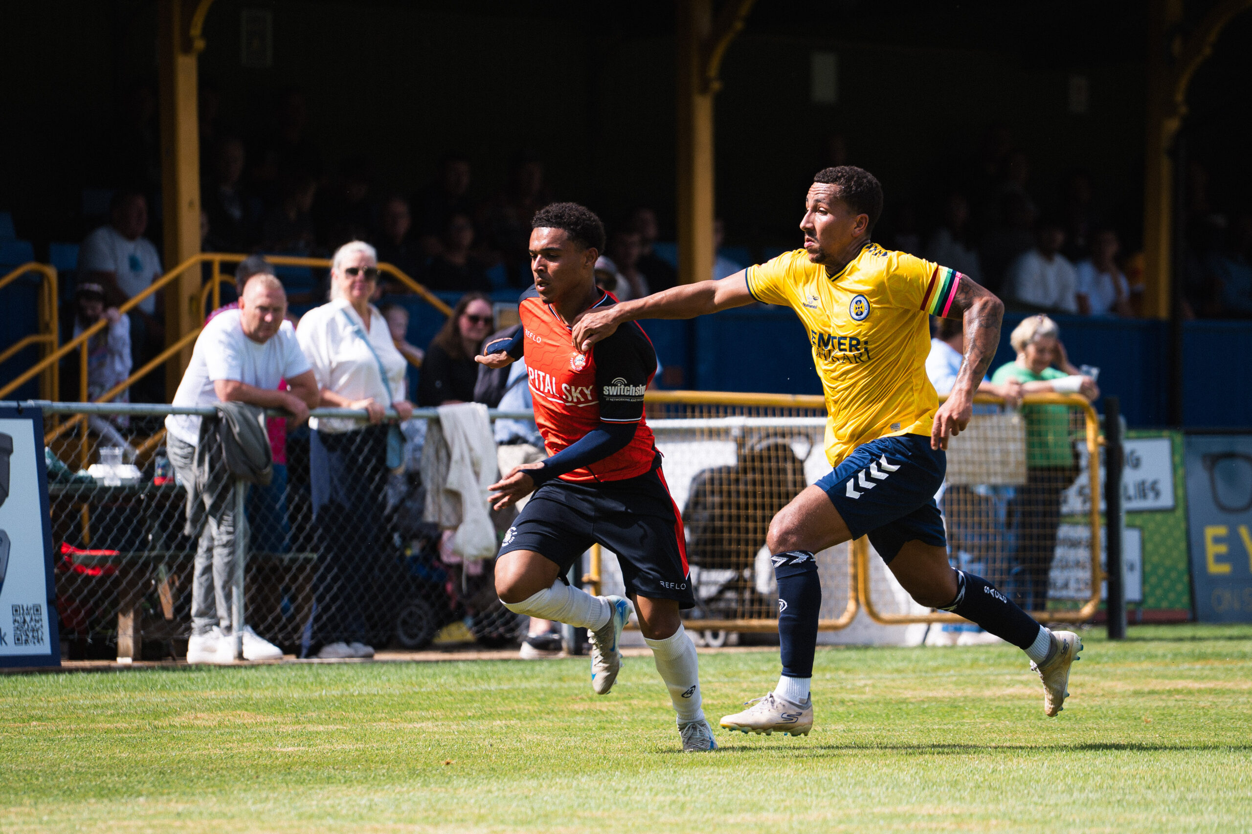 Zane Banton in action against Luton U21s. Photo: Joe Campbell