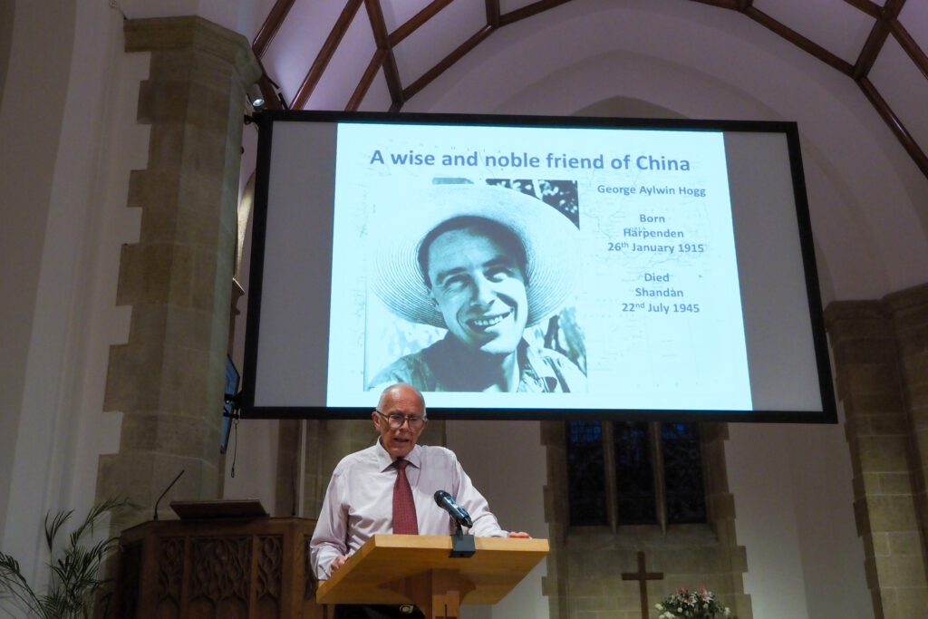 Mark Thomas giving the evening lecture at High Street Methodist Church