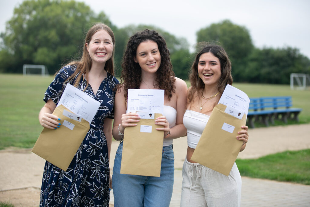 A level results day at Nicholas Breakspear School