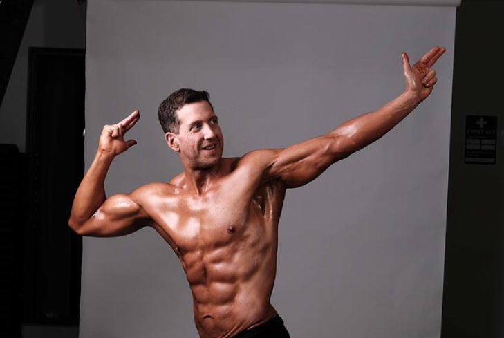 Mark at one of his peak competition shapes. His current focus is on sustainable everyday fitness.